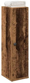 858522 vidaXL Шкаф за баня с държач за ролки, старо дърво, 20,5x22x72 см
