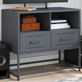 846550 vidaXL ТВ шкаф, антрацит, 68x39x60,5 см, стомана