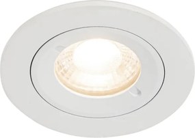 Интелигентен вграден прожектор бял кръгъл IP44 вкл. Wifi GU10 50mm - Xena