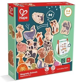 Комплект за игра, Hape, Магнитни животни, 30 броя