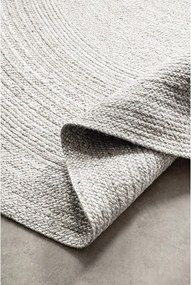 Бял двустранен/ръчно изработен ютен кръгъл килим ø 140 cm Braided – Hanse Home