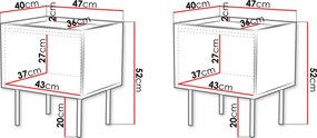 Комплект от две нощни шкафчета Mizo-Leuko