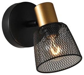 Prezent 75470 - Спот аплик DAYTONA 1xE14/40W/230V черен/златист