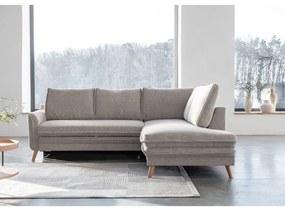 Бежов разтегателен ъглов диван (десен ъгъл) Charming Charlie – Miuform