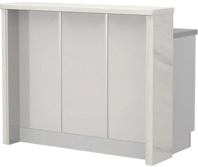 Островна кухненска пейка Modena-Length: 120 cm.-White glossy-White Marble