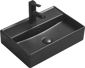 Mexen Blanca мивка за монтиране върху плот 50 x 35 см, черна мат - 21105085