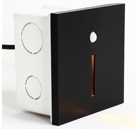 Emithor 70430 - LED осветително тяло за стълби с датчик LINE LED/1W/230V черно