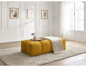 Табуретка от прежда с примки от букле в цвят горчица Everest – Bobochic Paris