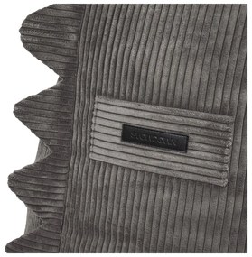 Тъмносив детски пуф от рипсено кадифе Snug 80 Dragon – SLOWDOWN