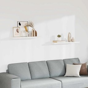 323818 vidaXL Окачени стенни рафтове, 2 бр, бели, 90x23,5x3,8 см, МДФ