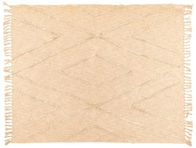 Бежова памучна покривка за двойно легло 250x260 cm Sahara - Tiseco Home Studio