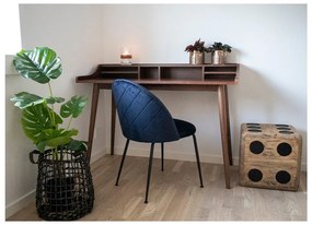 Кадифени трапезни столове в синьо-златисто в комплект от 2 броя Geneve - House Nordic