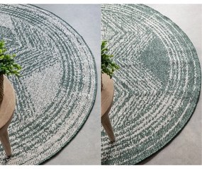Зелено-кремав кръгъл външен килим ø 140 cm Gemini – Elle Decoration