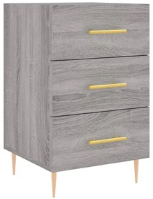 827650 vidaXL Нощно шкафче, сив сонома, 40x40x66 см, инженерно дърво