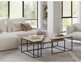 Масички за кафе в комплект от 3 бр. с дъбов плот 70x110 cm Titan – Marckeric