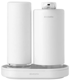 Комплект 2 бр дозатори Brabantia SinkStyle 1008505, Подходящи за препарати за ръце и съдове, 200 мл, Минерализирано покритие, Бял