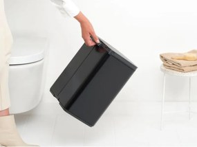 Кош за боклук Brabantia Bo Small 1006635, 12 л, Безшумно и плавно отваряне, Противоплъзгаща основа, Черен