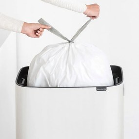 Кош за боклук Brabantia Bo Touch Hi 1001259, 60 л, Странични отвори за пренасяне, Регулируеми крака, Бял