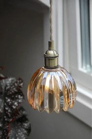 Метално висящо осветително тяло в кехлибарен цвят със стъклен абажур ø 13 cm Gota – Markslöjd