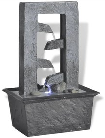 242351 vidaXL Вътрешен фонтан с LED осветление, полирезин