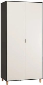 Гардероб Simple 2-врата-Black - White