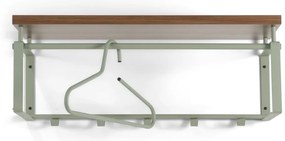 Зелено-сива метална стенна закачалка с рафт Rex - Spinder Design