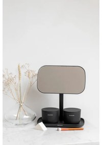 Огледало с поставка за принадлежности Brabantia ReNew 1004184, 28.3х20х12.6 см, Неплъзгаща се основа, 360° регулиране, Тъмносив