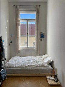 Единично легло 120x200 cm от масивен бор без табла с включена подматрачна рамка в естествен цвят Dock – Karup