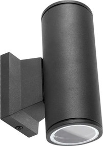 Aigostar - Външен стенен аплик 2xGU10/35W/230V черен IP65 кръгъл