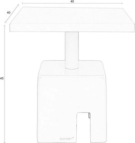 Метална странична масичка 40x40 cm Chubby – Zuiver