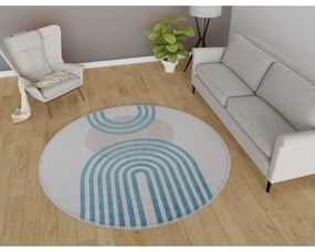 Син/сив кръгъл килим ø 160 cm - Vitaus
