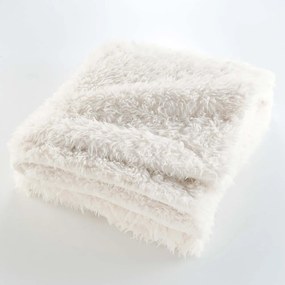 Кремаво одеяло от изкуствена кожа 220x240 cm Mouton – douceur d'intérieur