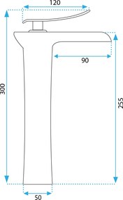 Смесител за мивка Rea Laguna antique Brush Copper high