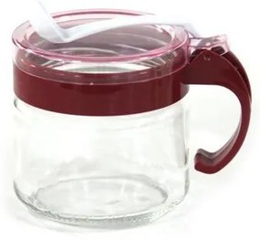 Стъклена захарница с капак и лъжичка 300мл TZ-KC-385 - Titiz