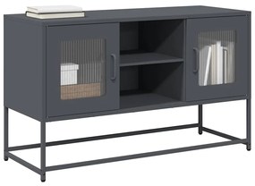 853382 vidaXL ТВ шкаф, антрацит, 100,5x39x60,5 см, стомана
