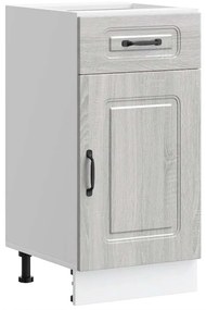 853473 vidaXL Кухненски шкаф, "Kalmar", сив сонома, инженерно дърво