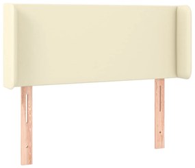 3118568 vidaXL Горна табла за легло, кремава, 93x16x78/88 см, изкуствена кожа