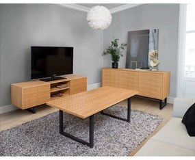 Комод с чекмеджета от дъб Camden Herringbone, 175 x 75 cm Mora - Woodman