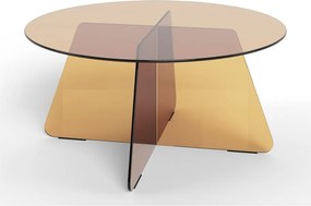 Кафява стъклена кръгла масичка за кафе ø 80 cm Samos – Actona