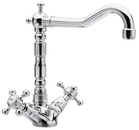 Стояща батерия за мивка в лъскаво-сребрист цвят Antea – Sapho