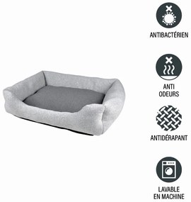 Светлосиво легло за домашни любимци 60x48 cm Graphene – Love Story