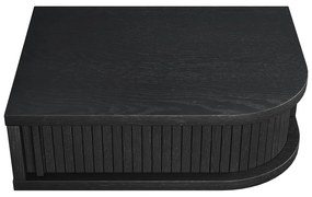 Черно нощно шкафче от дъб Farsta – Woodman