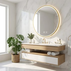 Огледало LED 100cm MMJ BRUSH GOLD