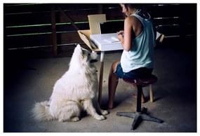 Бяло бюро с 1 чекмедже Бюро My Writing - EMKO