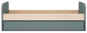 Сиво-зелено детско легло 90x200 cm от декор от бор разтегателно с място за съхранение с включена подматрачна рамка Esteban – Marckeric