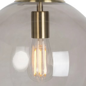 Интелигентен висящ аплик месинг с димно стъкло 30 см с Wifi ST64 - Ball