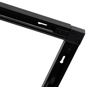 Модерна 1-фазна релсова система с 10 броя прожектори черна - Jeana