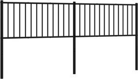 350902 vidaXL Метална резервна табла за легло, черна, 200 см