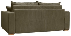 Зелено-кафяв разтегателен диван от рипсено кадифе 225 cm Augustin – Bobochic Paris