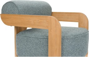 Сиво-синьо кресло от букле Oolong – Zuiver